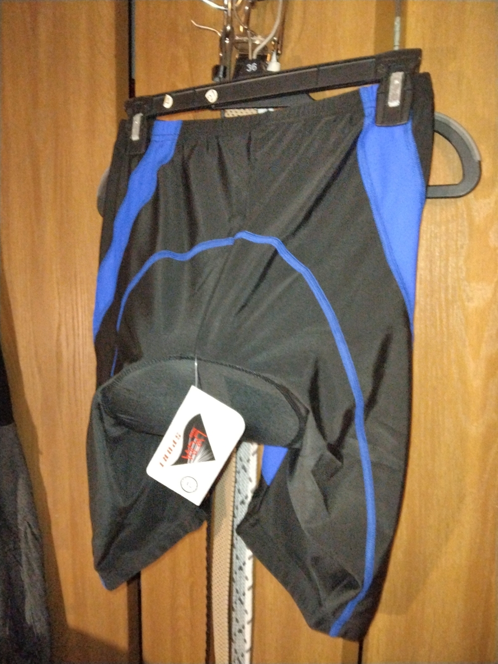 Sport Black & Blue Men's Athletic Cycling Shorts